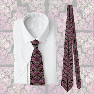 Cool stained glass window - fractal art tie
