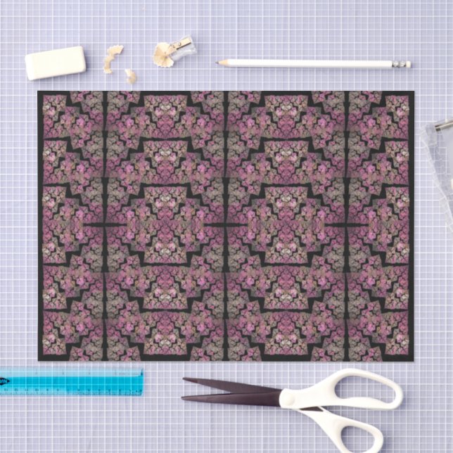 Cool stained glass window - fractal art tissue paper (Craft)