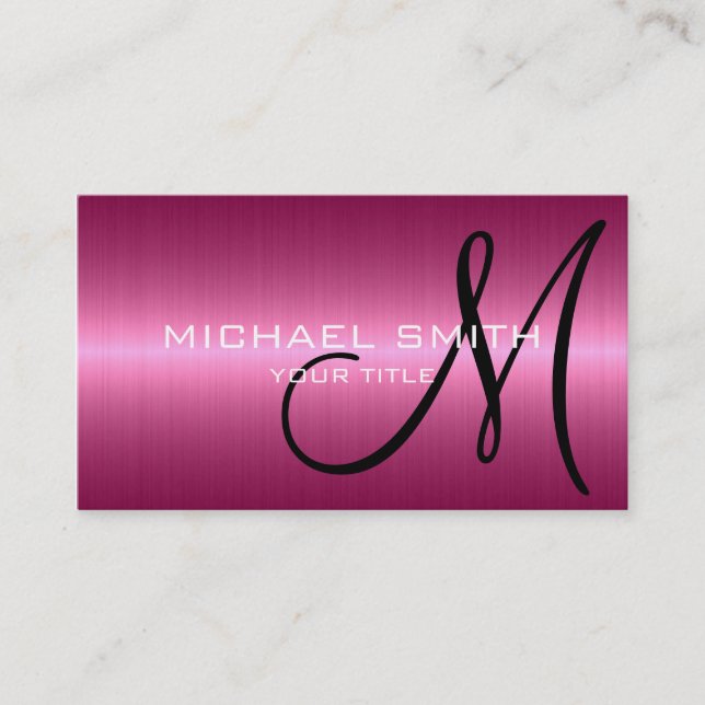 Cool Stainless Steel Metal 2 Business Card (Front)