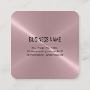 Cool Stainless Steel Metal Look #9 Square Business Card