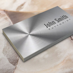 Cool Stainless Steel Tattoo Art Business Card