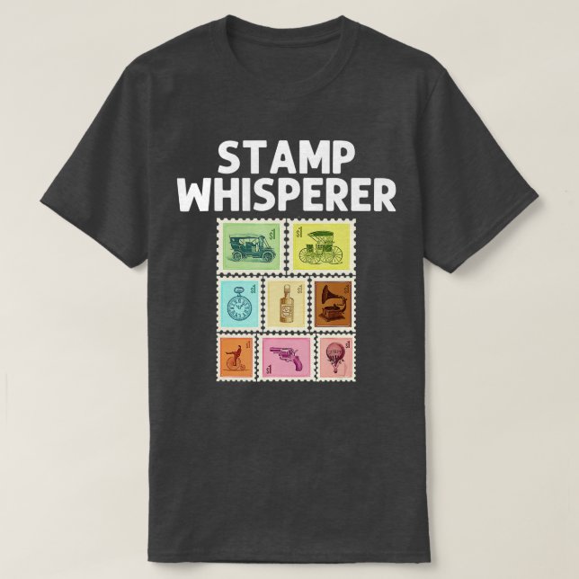 Cool Stamp For Men Women Stamp Collecting Postal P T-Shirt (Design Front)
