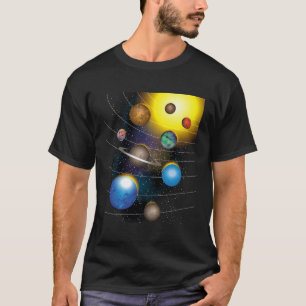 Cool Stars And Solar System For Toddlers And Kids T-Shirt