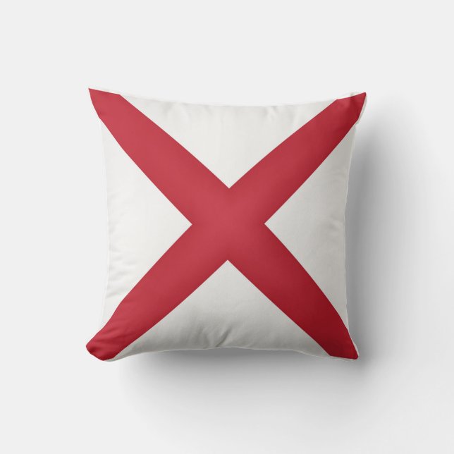 Cool State Of Alabama Flag Cushion (Front)