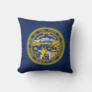 Cool State Of Nebraska Flag Cushion