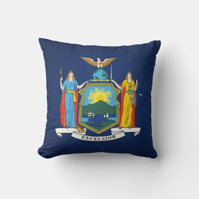 Cool State Of New York Flag Cushion (Front)