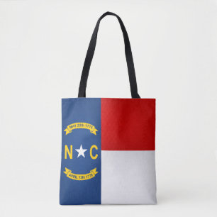 Cool State Of North Carolina Flag Fashion Tote Bag