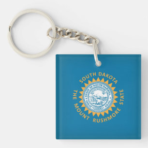 Cool State Of South Dakota Flag Key Ring