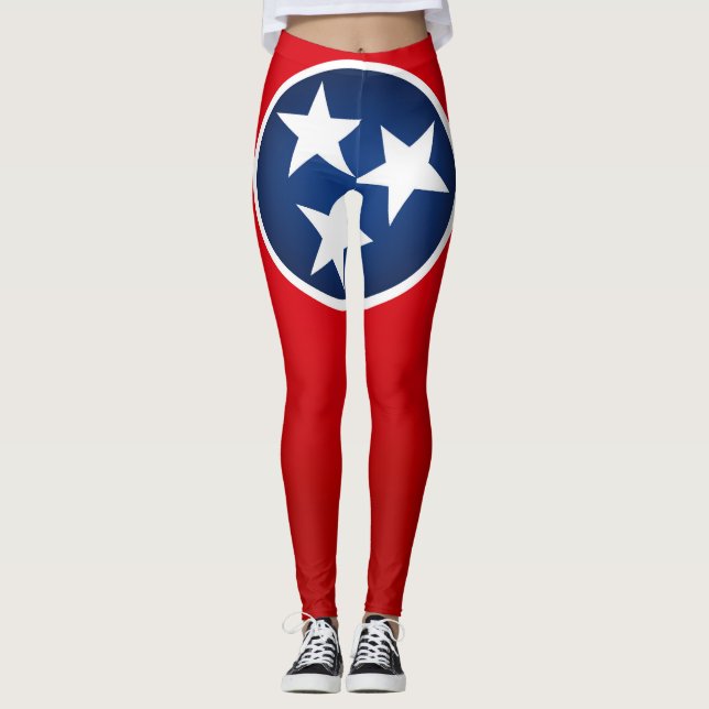 Cool State Of Tennessee Flag Fashion Leggings (Front)