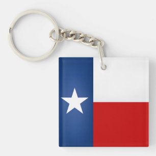 Cool State Of Texas Flag Key Ring