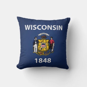 Cool State Of Wisconsin Flag Cushion