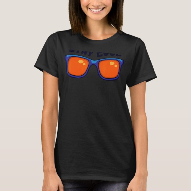 Cool Statement Sun Glasses Chill Awesome Fun T-Shirt (Front)