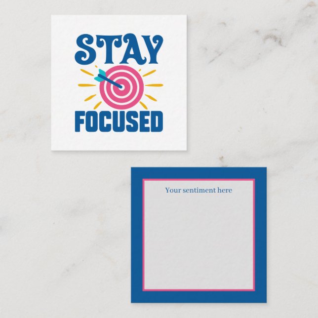 cool stay focused add sentiment inspiration card (Front/Back)