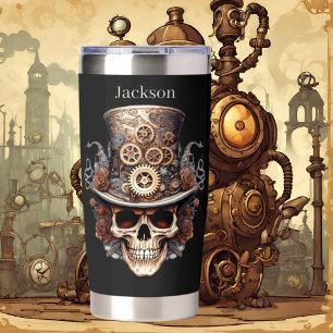 Cool steampunk lovers add name insulated tumbler