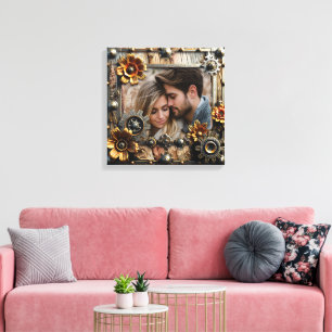 Cool Steampunk Personalised Photo Canvas Print