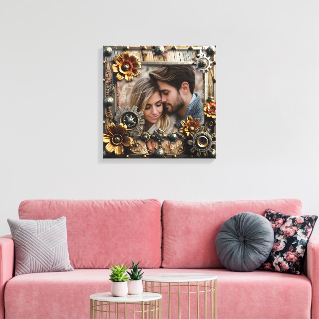 Cool Steampunk Personalised Photo Canvas Print (Insitu(LivingRoom))