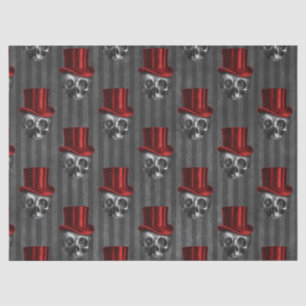 Cool steampunk skull pattern tissue paper