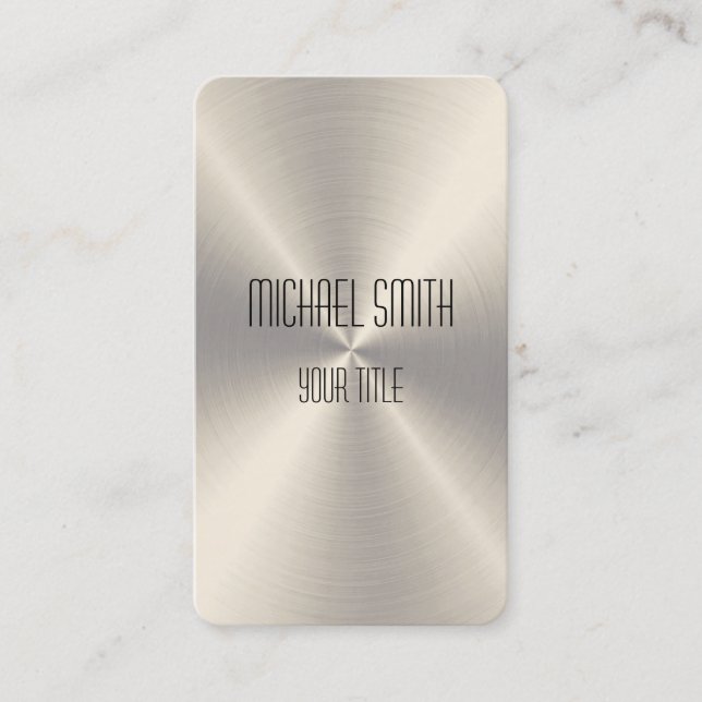 Cool Steel Metal Business Card (Front)