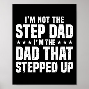 Cool Step Up Dad For Men Father World#39;s Best St Poster
