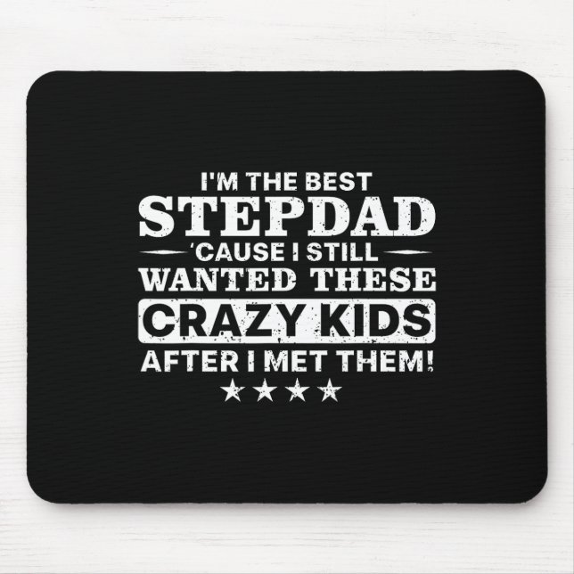 Cool Stepdad For Men Father Step Dad Parenthood St Mouse Pad (Front)