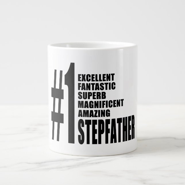 Cool Stepfathers : Number One Stepfather Large Coffee Mug (Front)