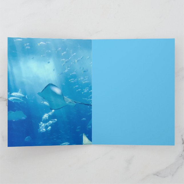Cool Stingrays Underwater  Card (Inside)