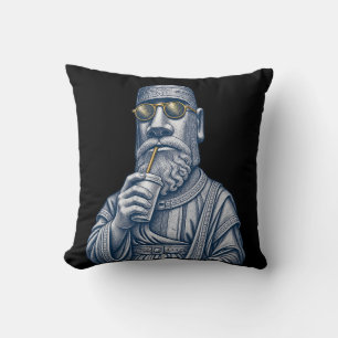 Cool Stone Man Vintage Art Wall Tapestry Cushion