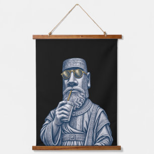 Cool Stone Man Vintage Tapestry