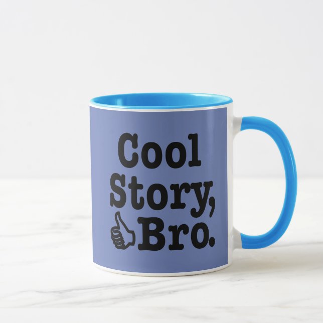 Cool Story Bro with Thumbs Up Mug (Right)