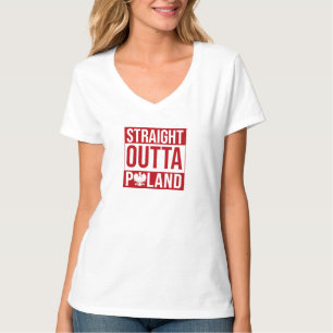 Cool Straight Outta Poland Polska Flag  T-Shirt