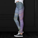 Cool Strata | Beautiful Blue Purple and Gold Agate Leggings<br><div class="desc">Mystical minimal elegance of a faux metallic gold foil strata in gorgeous agate stone featuring beautiful ebbs and flowing fluid ink for an organic marbling texture. The conceptual modern abstract aesthetic brings a soft luxury that adds a perfect pop of colour and personal style. Also transferable to school/office supplies or...</div>