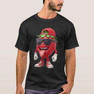 Cool Strawberry Art For Boys Men Kids Fruit Strawb T-Shirt