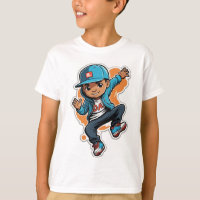 Cool Street Style Boy Cartoon Character Sticker