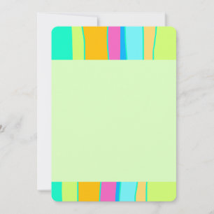 Cool striped borders Flat Note Card