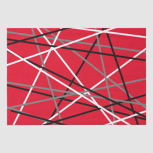 Cool Striped Guitar Red Grey White Black  Tissue Paper