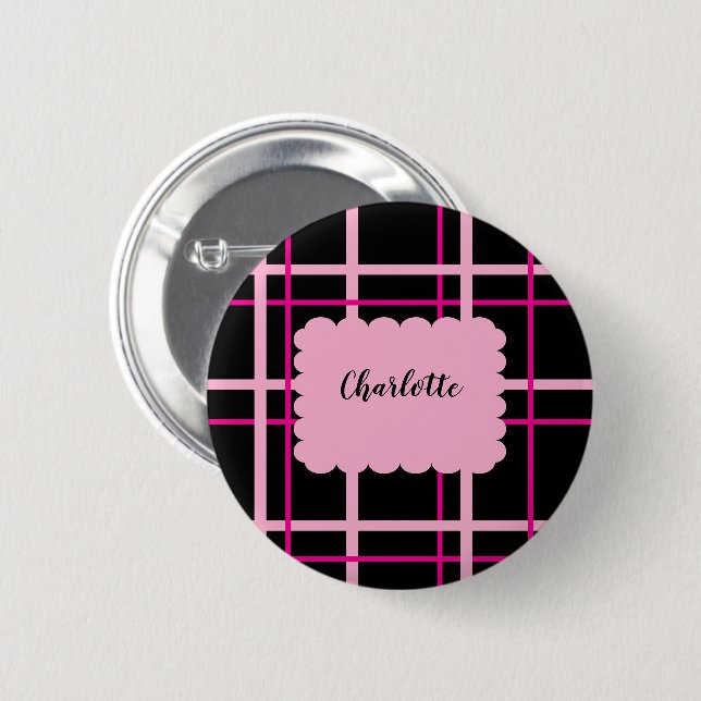 Cool Striped Pattern 6 Cm Round Badge (Front & Back)