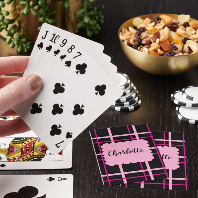 Cool Striped Pattern Playing Cards (In Situ)