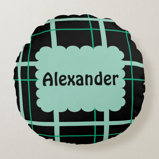 Cool Striped Pattern Round Cushion (Front)