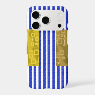 Cool Stripes Blue Gold Geometric