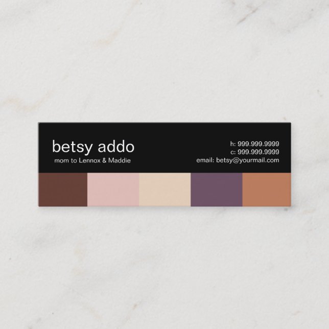 Cool Stripes Mummy Calling Cards (Front)