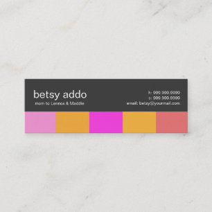 Cool Stripes Mummy Calling Cards