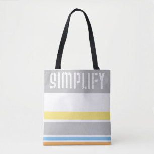cool stripes tote bag simplify text