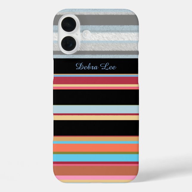 cool stripes with custom name Case-Mate iPhone case (Back)