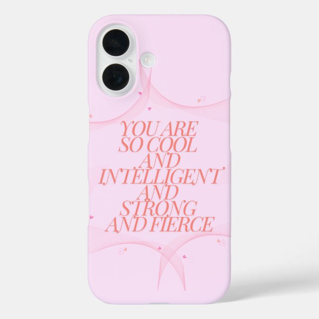 Cool, Strong, Fierce, Girl Boss, Inspirational Case-Mate iPhone Case (Back)
