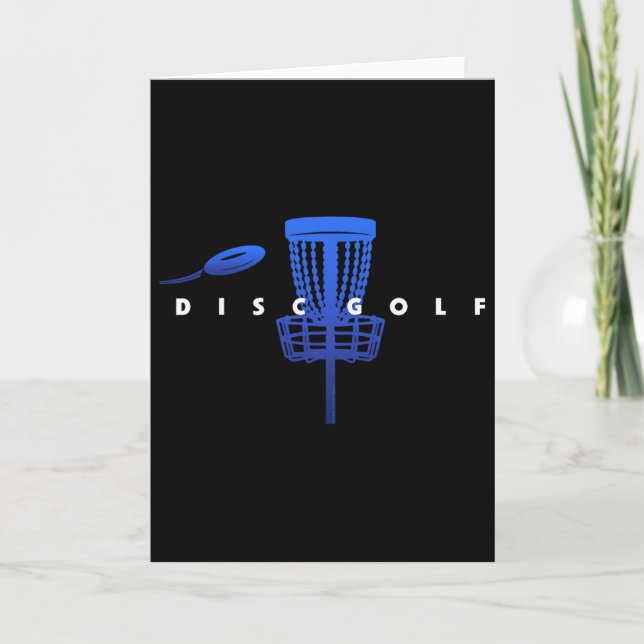 Cool Stylised Disc Golf With Sket And Disc - Disc  Card (Front)