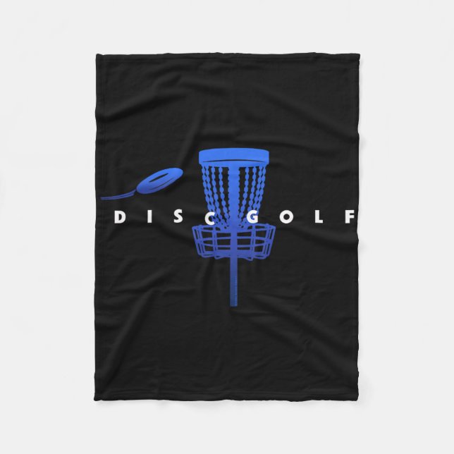 Cool Stylised Disc Golf With Sket And Disc - Disc  Fleece Blanket (Front)