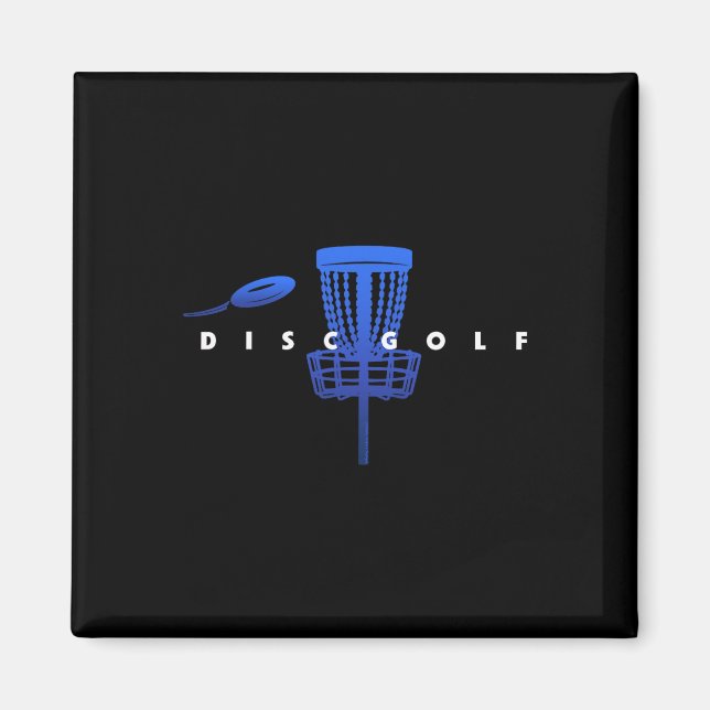 Cool Stylised Disc Golf With Sket And Disc - Disc  Magnet (Front)