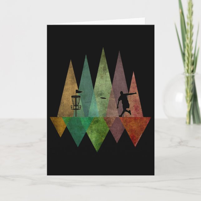 Cool Stylised Geometric Disc Golf  Card (Front)