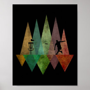 Cool Stylised Geometric Disc Golf Poster