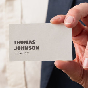 Cool Stylish Brown Paper Texture Consultant  Business Card